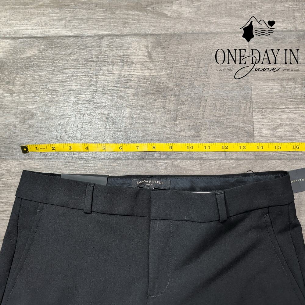 Banana Republic Ryan Italian Wool Dress Pants Black NWT Size 2 - Picture 4 of 8